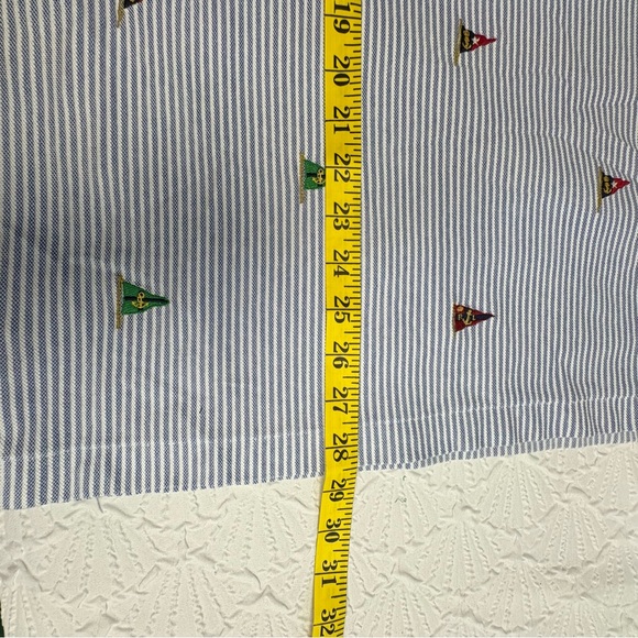 Ralph Lauren Blue Striped Polo with Embroidered Flags - Picture 8 of 9